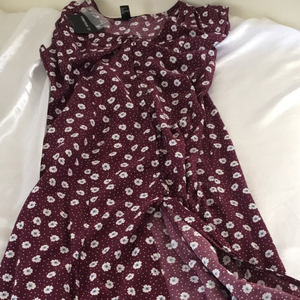 Floral high low maxi dress